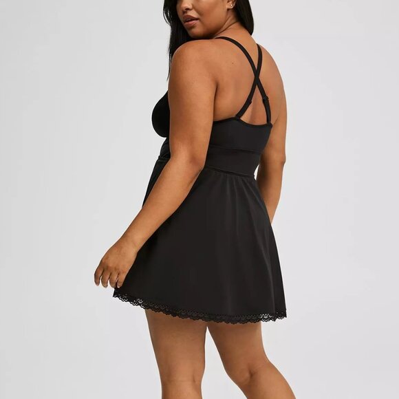 Plus Size 3X TORRID Black One Piece Wire Free Swimsuit Swim womens - Picture 4 of 5